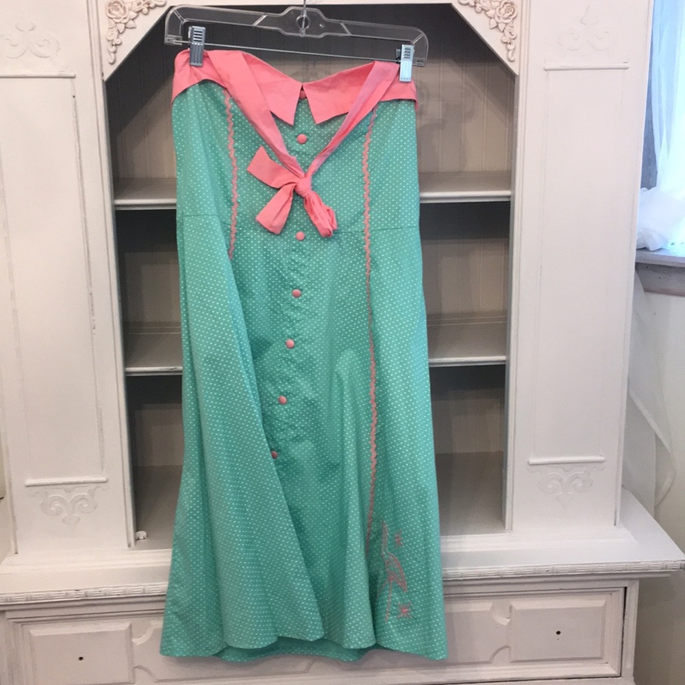 Sourpuss pink flamingo retro dress